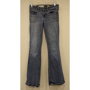 Anthropologie Pilcro and the Letterpress Flare Leg Medium Wash Jeans Size 28